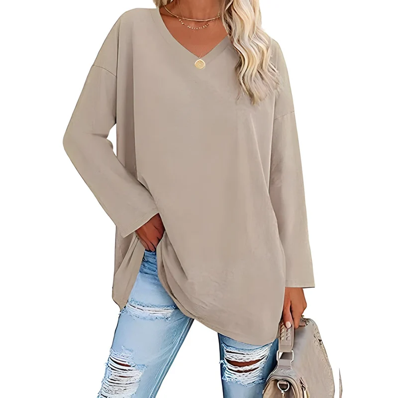 Alicia™ - Lässiger V-Ausschnitt Pullover