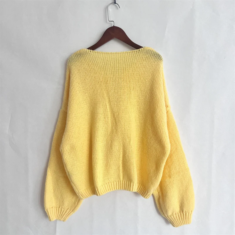 Einfarbiger Rundhals-Lace-Up-Cardigan