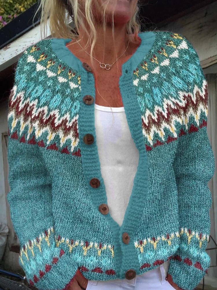 Kara | Vintage Isländische Strickjacke