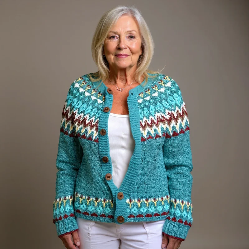 Kara | Vintage Isländische Strickjacke