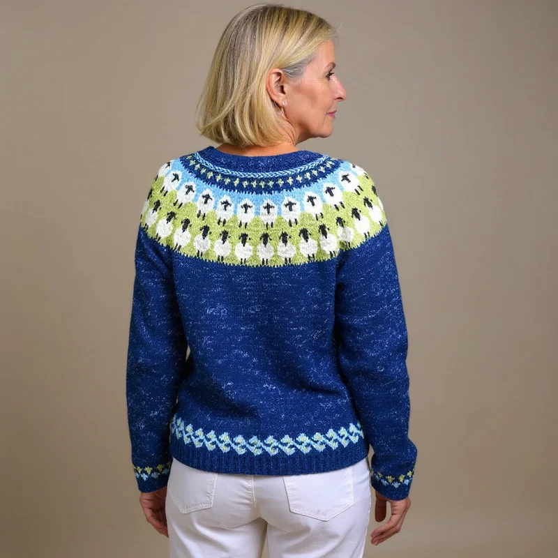 Kaylyn | Vintage Isländische Strickjacke