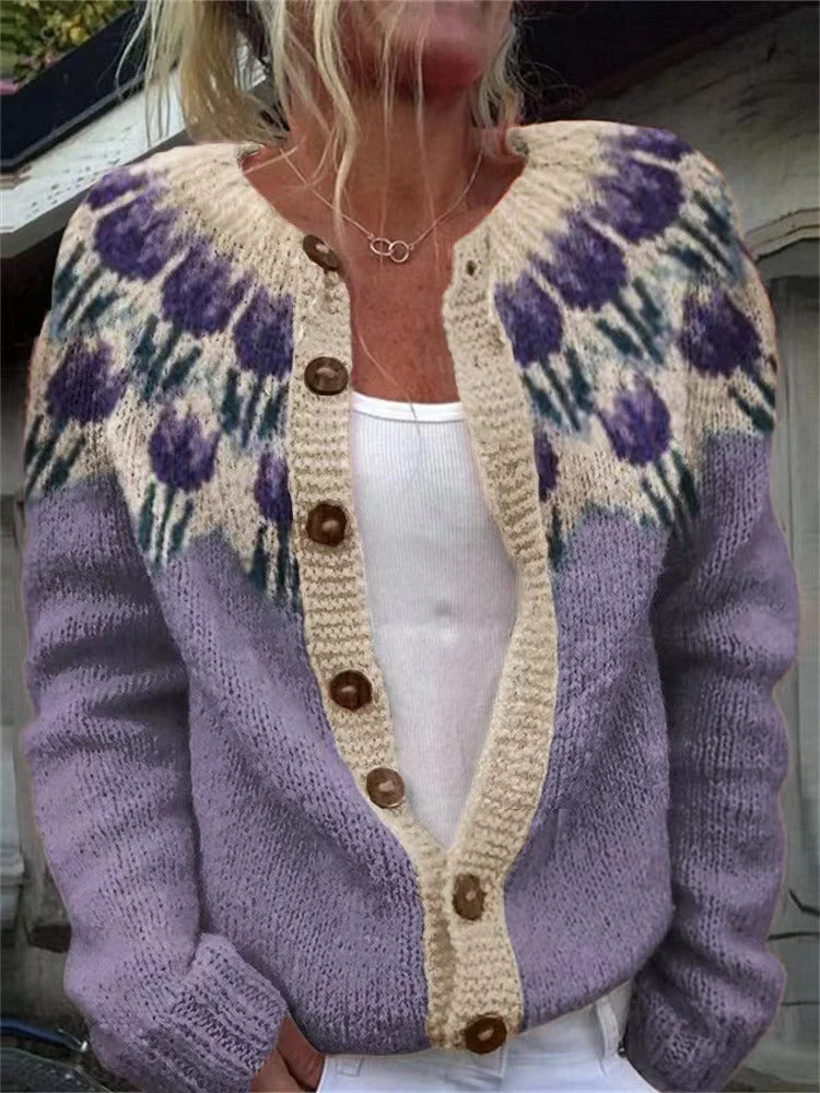 Matilda | Vintage Isländische Strickjacke