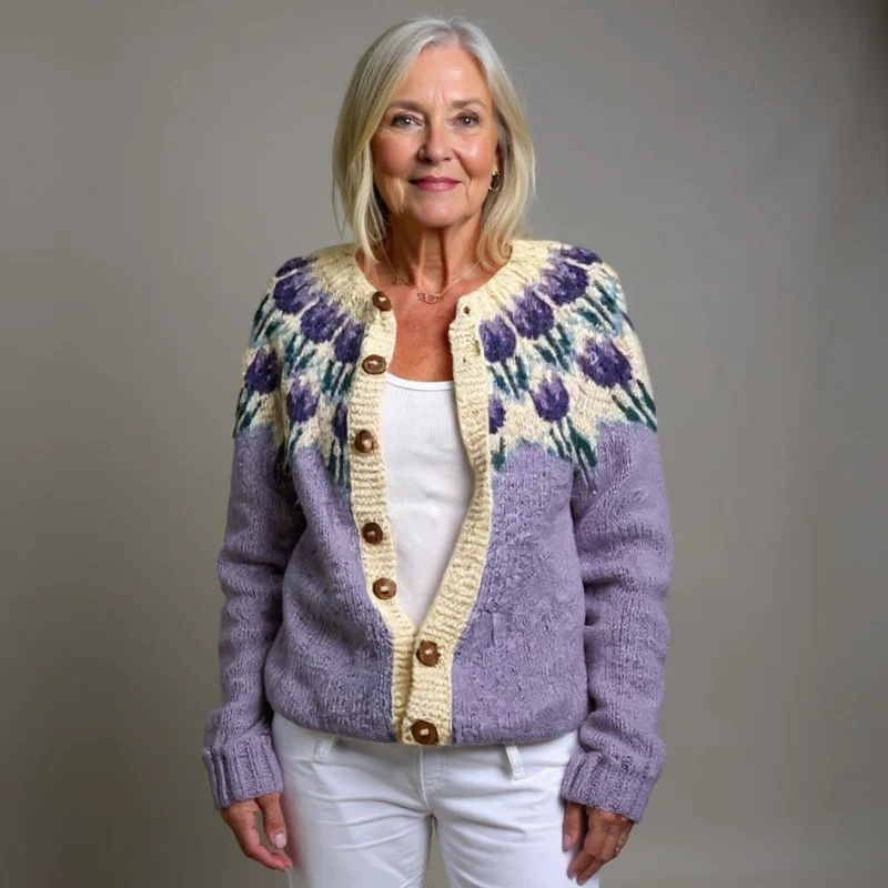 Matilda | Vintage Isländische Strickjacke