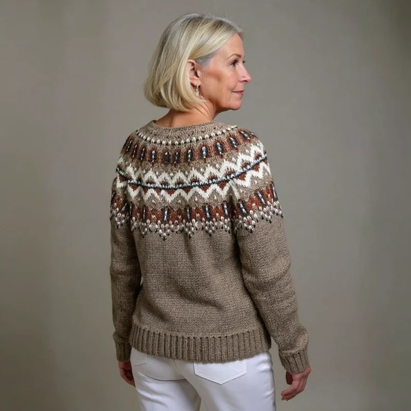 Audrina | Vintage Isländische Strickjacke