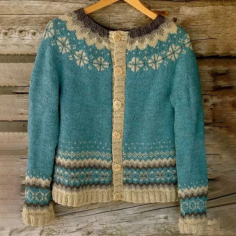 Carleigh | Vintage Island-Strickjacke