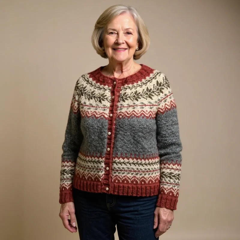 Lilianna | Vintage Island-Strickjacke