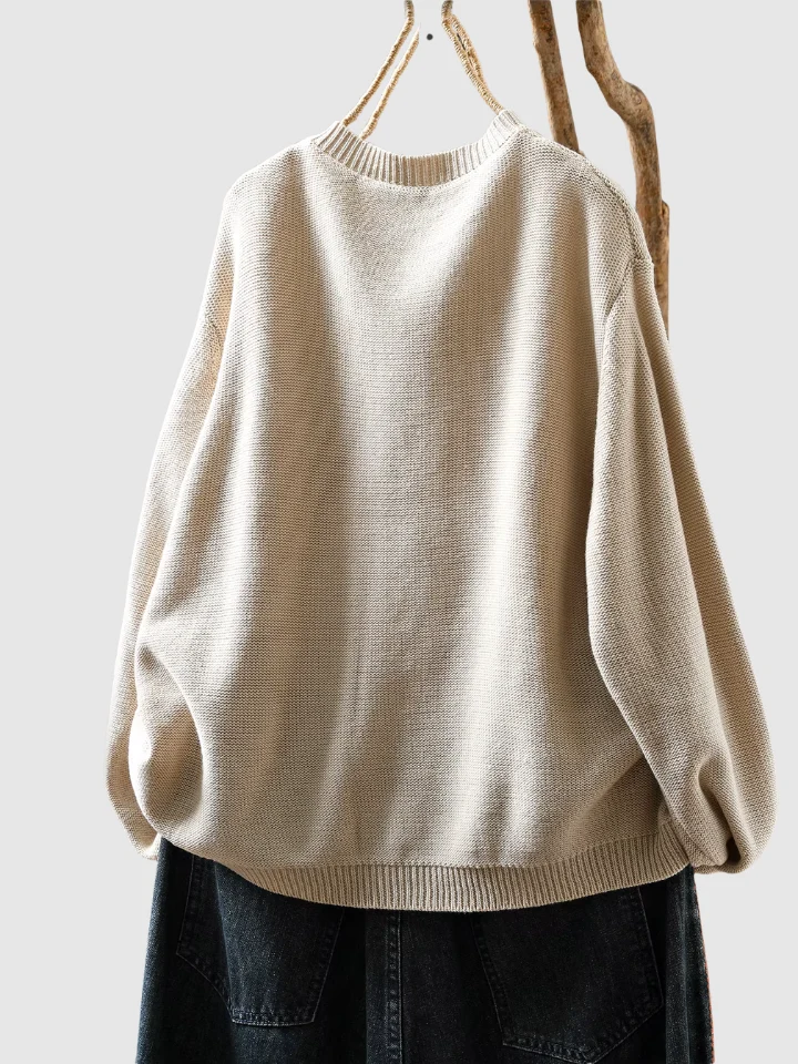 Grace | Gestrickter Knopf-Cardigan
