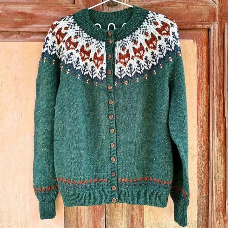 Carolina | Vintage Isländische Strickjacke