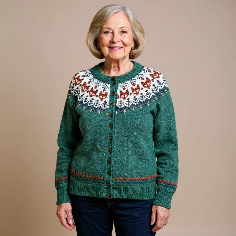 Carolina | Vintage Isländische Strickjacke