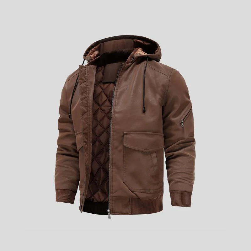 Gottlieb® | Kapuzenlederjacke