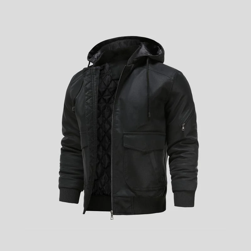 Gottlieb® | Kapuzenlederjacke