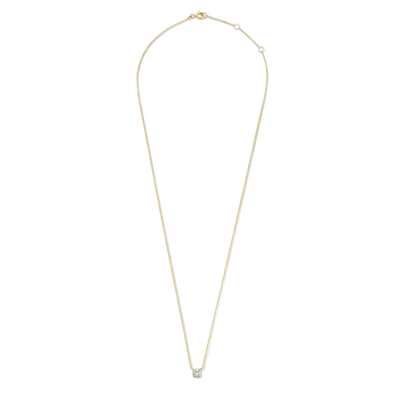 Lisandra® | Moissanit Stein Halskette | Gold