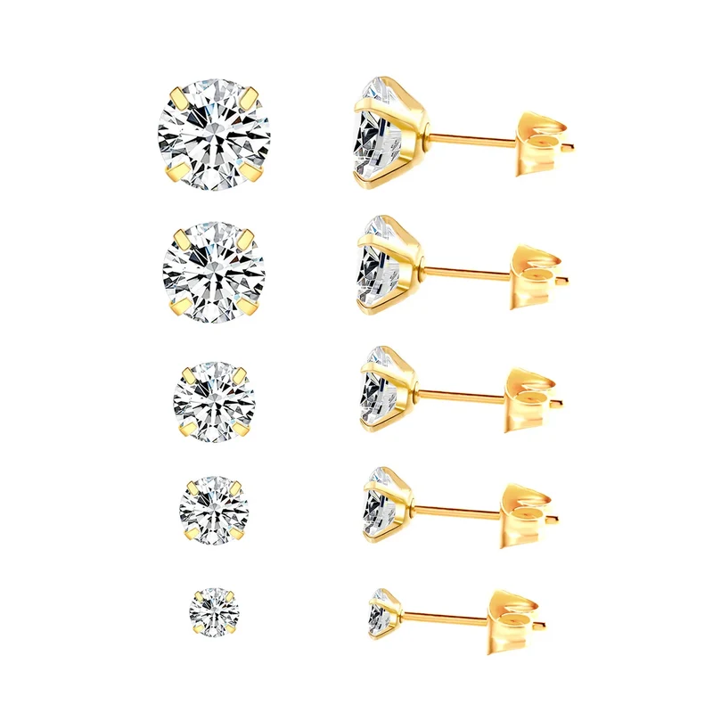 Klarissa® | Brillane Stein-Ohrringe Set Gold