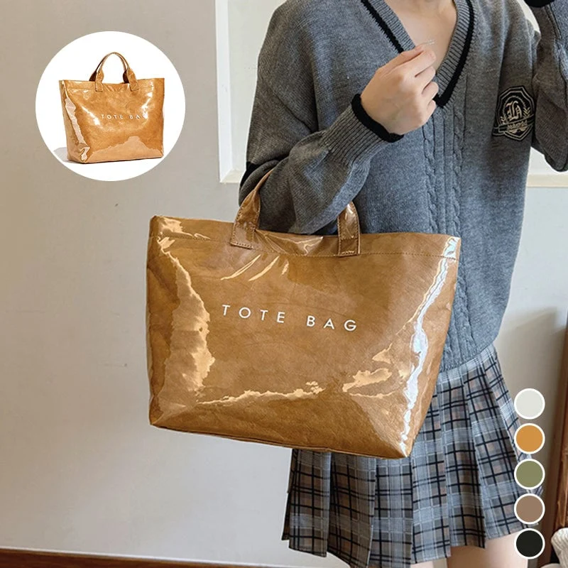 Edelinde® | Tote Tasche mit Zeitungsdruck