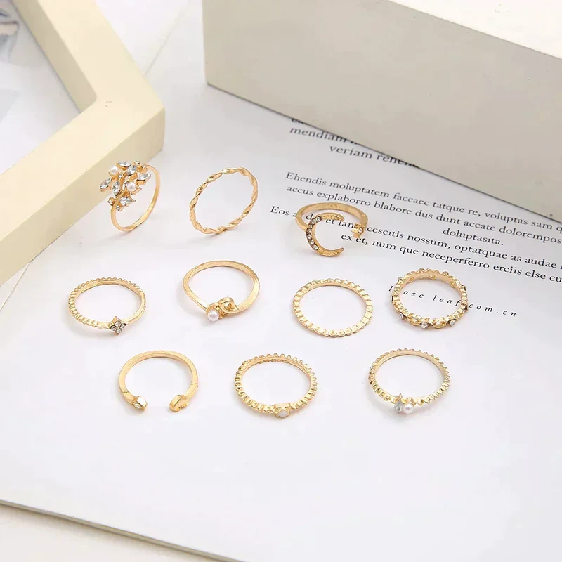 Celine® | 10er-Pack Bohemian Silber- und Goldringe