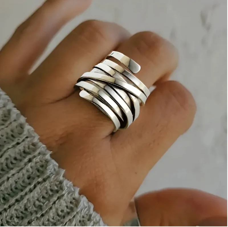 Rosina® | Vintage Dicke Schicht Silberring