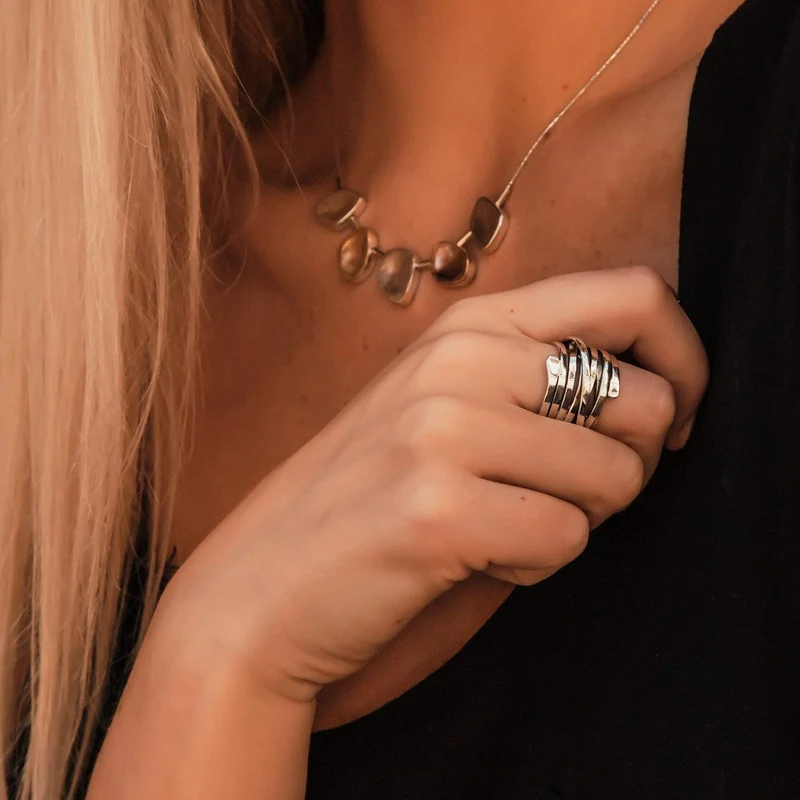 Rosina® | Vintage Dicke Schicht Silberring