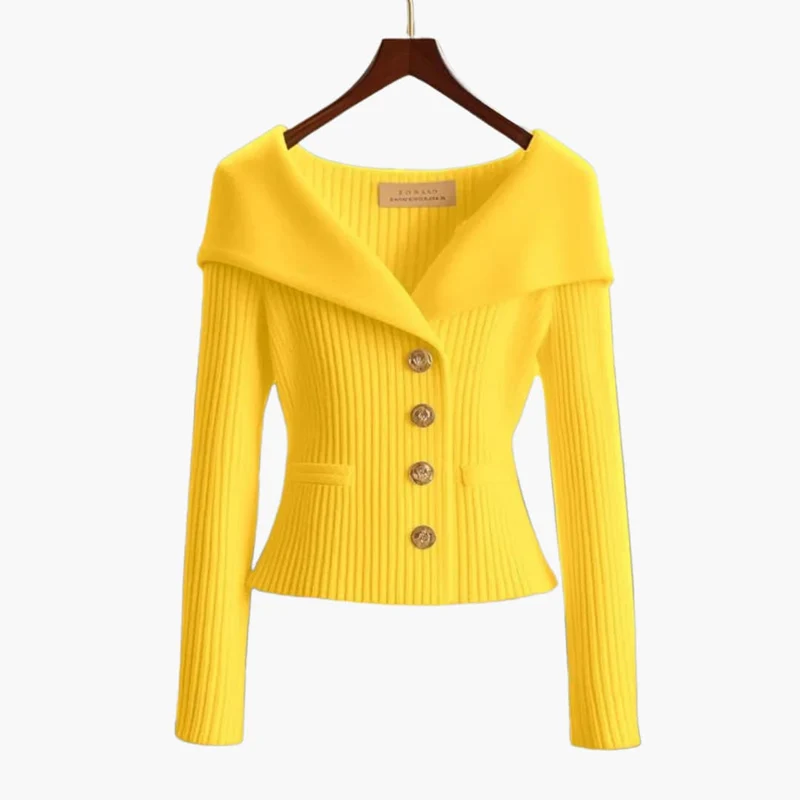 Kenny – Gerippter Knopf-Cardigan