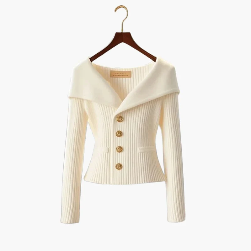 Kenny – Gerippter Knopf-Cardigan