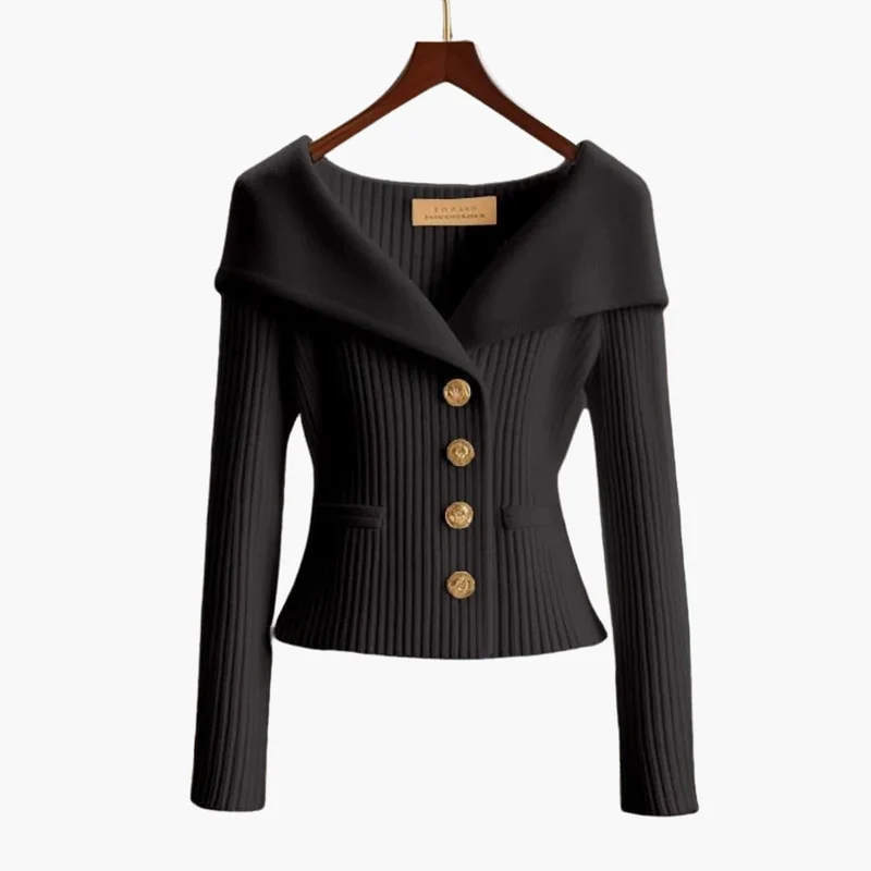 Kenny – Gerippter Knopf-Cardigan