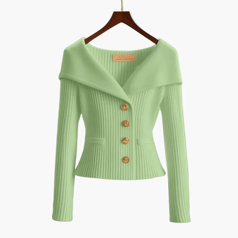 Kenny – Gerippter Knopf-Cardigan
