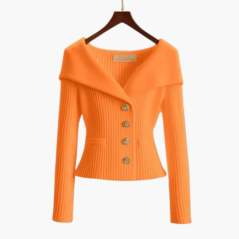 Kenny – Gerippter Knopf-Cardigan