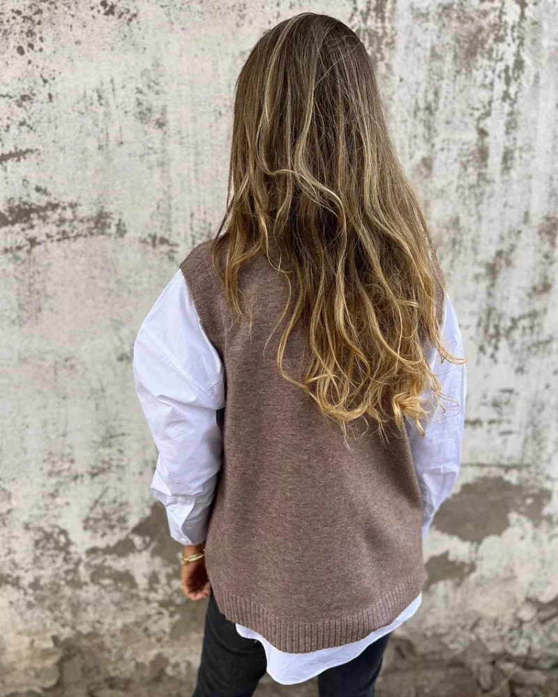 NUSA - Strick-Sweater-Weste