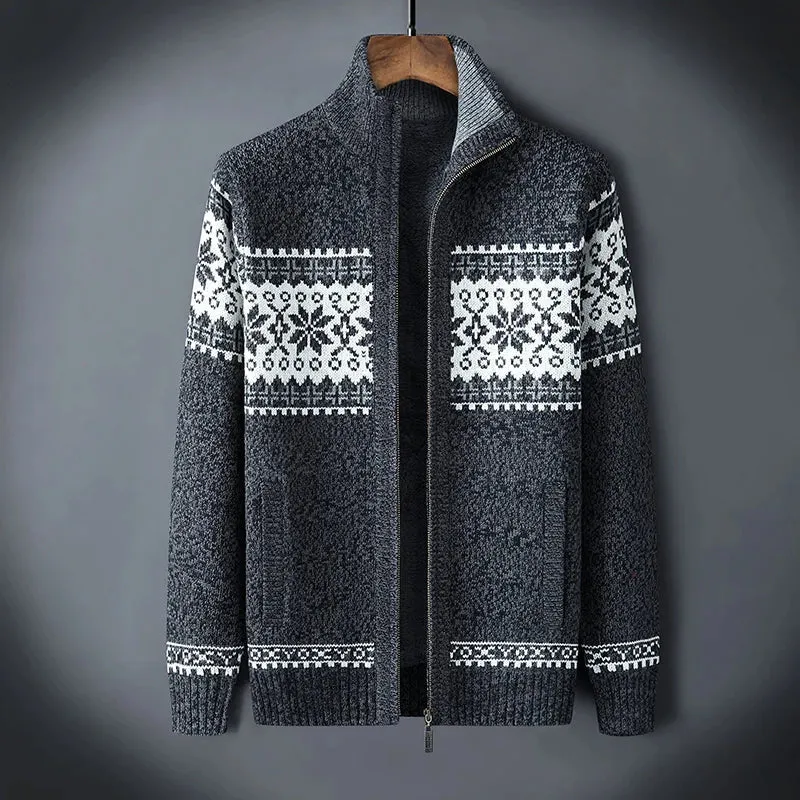 Logan | Vintage Strickjacke mit Reißverschluss