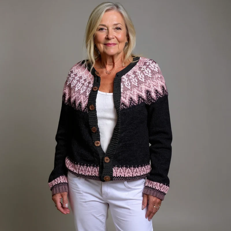 Lydia | Vintage Isländische Strickjacke