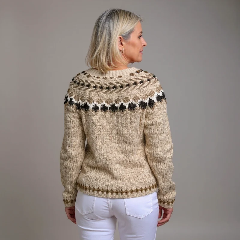 Aubree | Vintage Isländische Strickjacke