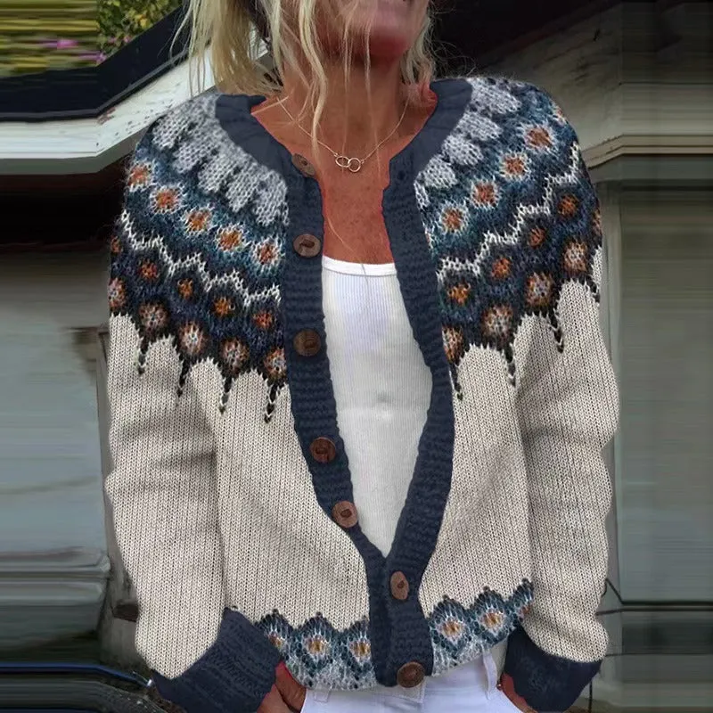 Kylie | Vintage Isländische Strickjacke