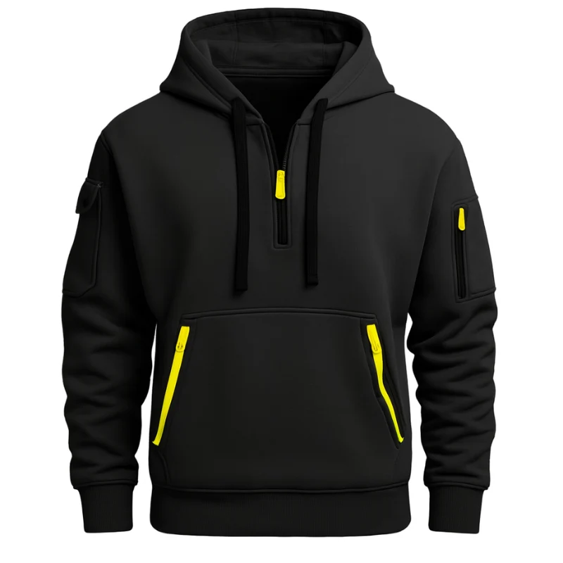 Halfzip Hoodie für Herren – entspannter und stylischer Freizeitpullover