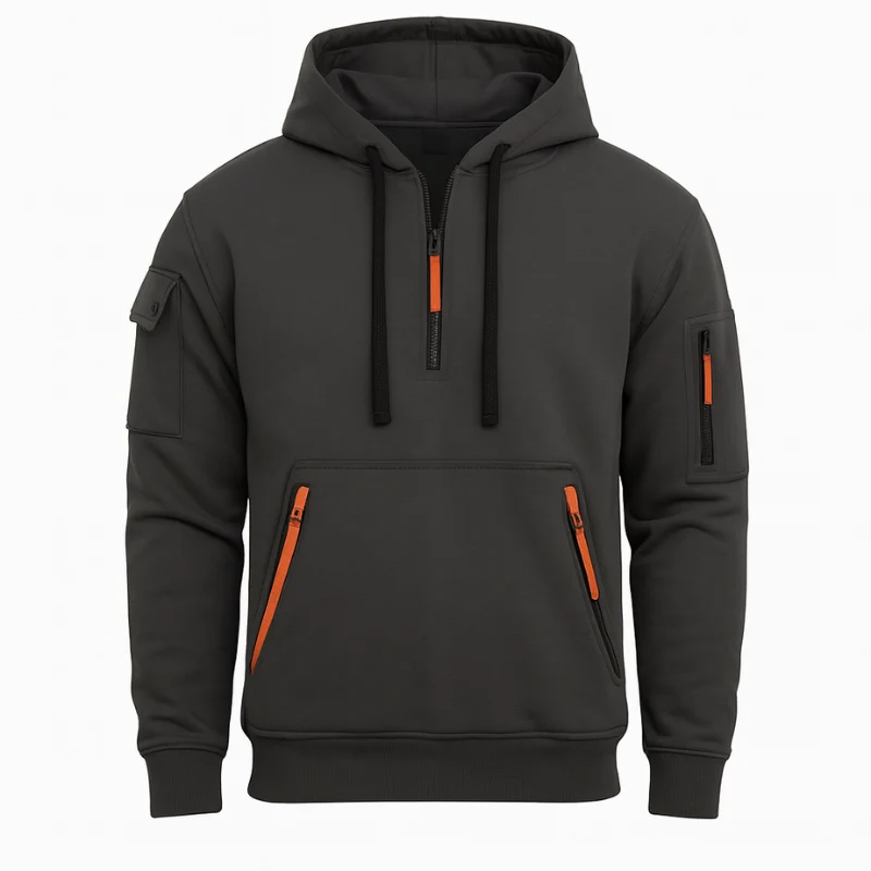 Halfzip Hoodie für Herren – entspannter und stylischer Freizeitpullover
