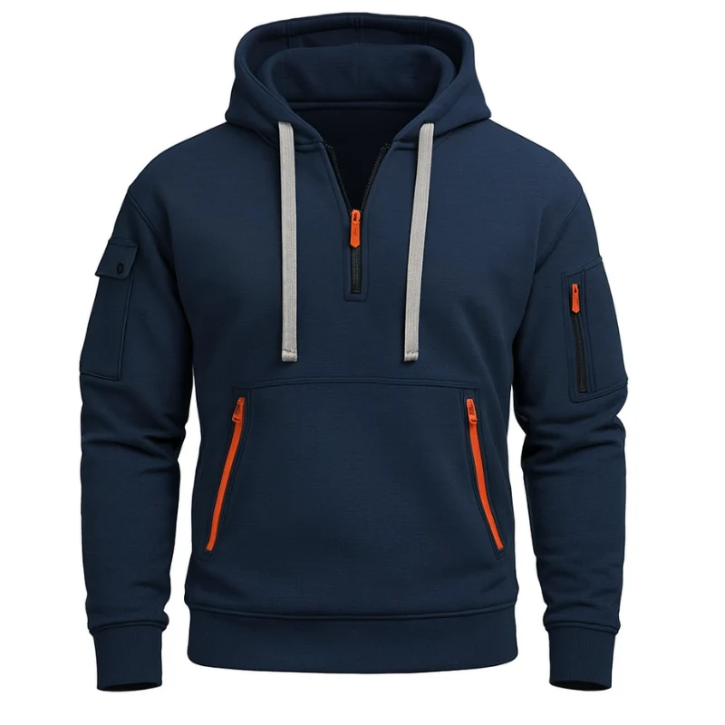 Halfzip Hoodie für Herren – entspannter und stylischer Freizeitpullover