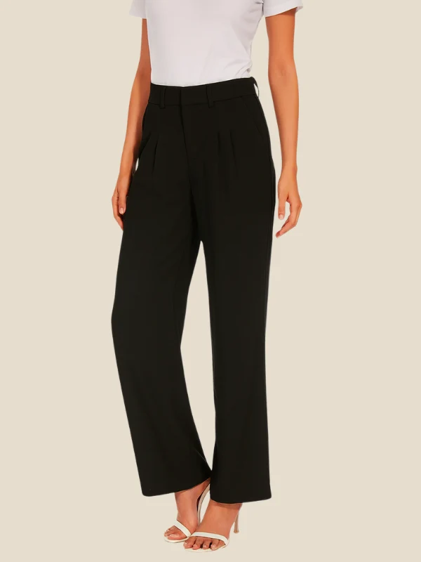 Damen Hochtaillierte Hose mit Weitem Bein – Stylische Freizeithose für jeden Anlass