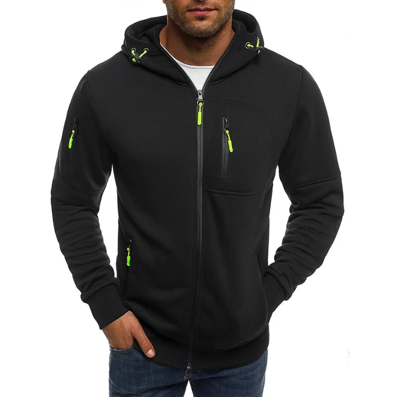 Herren-Kapuzenpullover mit Reißverschluss – Freizeitstil und sportliche Aktivitäten