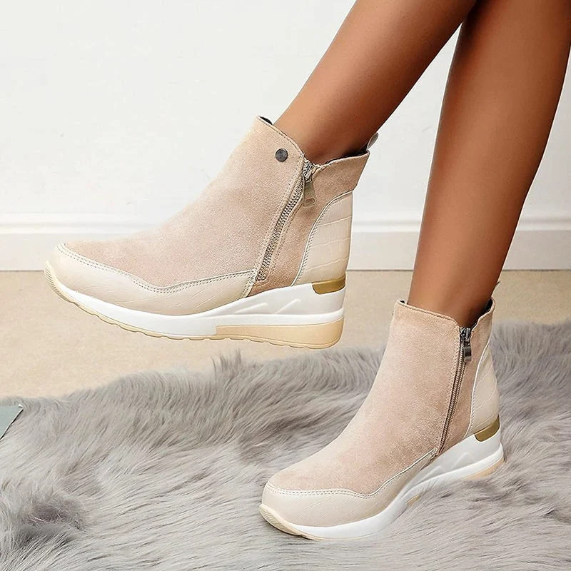 Stiefeletten für Damen mit Gummisohle und Fleecefutter – Stilvoll für Ausflüge und Spaziergänge