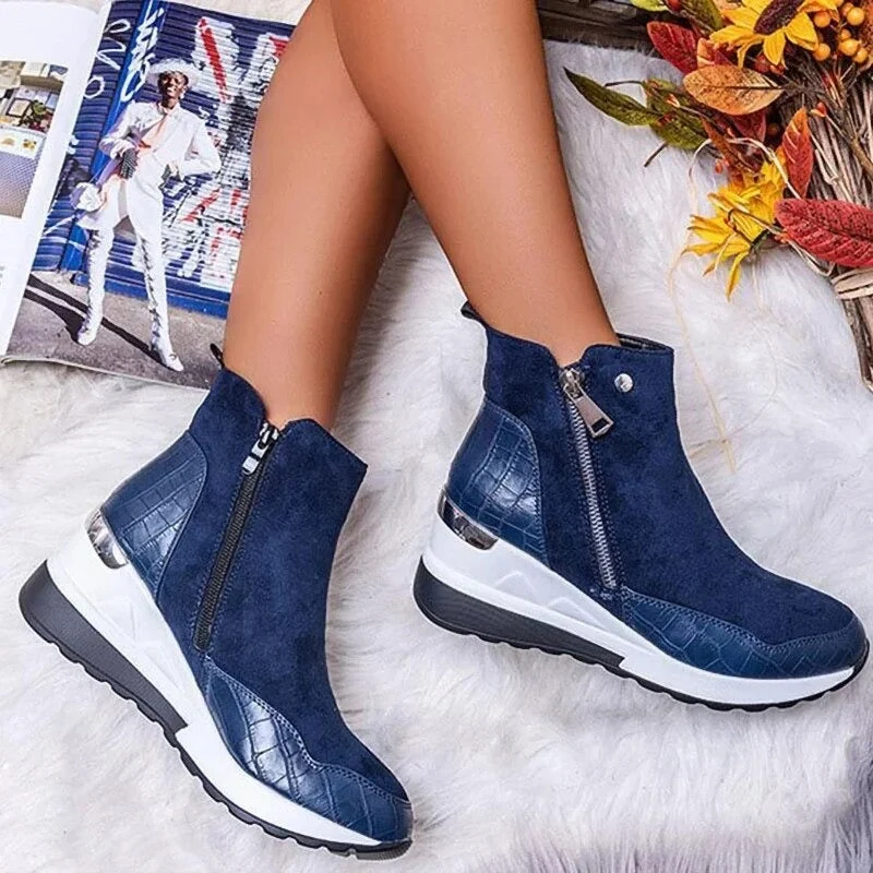 Stiefeletten für Damen mit Gummisohle und Fleecefutter – Stilvoll für Ausflüge und Spaziergänge