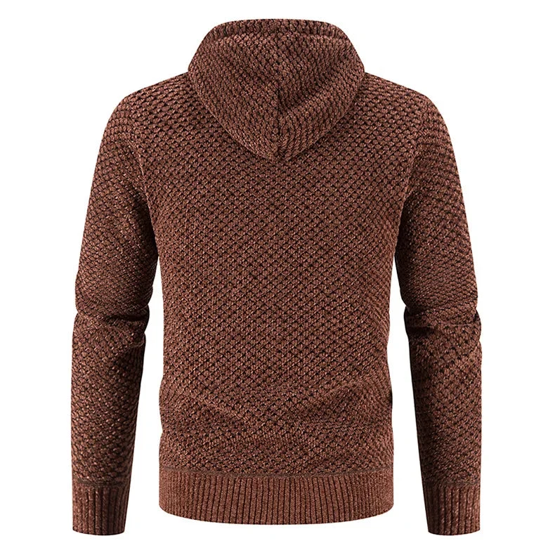 Herren Kapuzenjacke - Warme Reißverschlussjacke mit Fleecefutter für Herbst und Winter