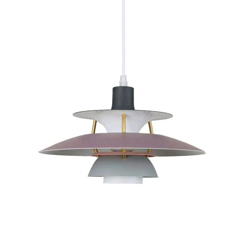 Moderne LED-Hängelampe in Farbenfrohem Metalldesign für Esstisch und Wohnbereiche – Energiesparend, E27 Fassung
