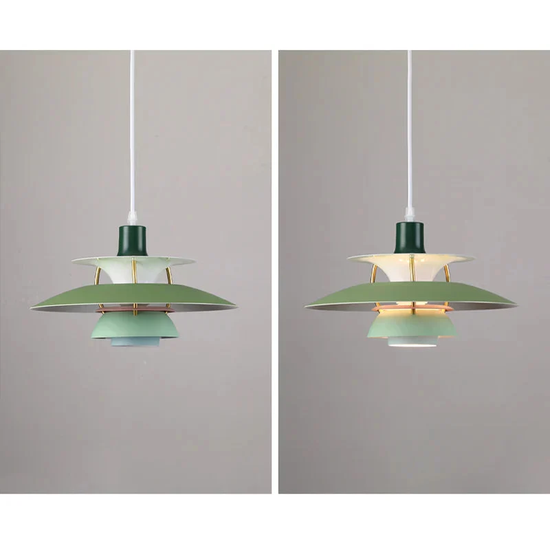 Moderne LED-Hängelampe in Farbenfrohem Metalldesign für Esstisch und Wohnbereiche – Energiesparend, E27 Fassung