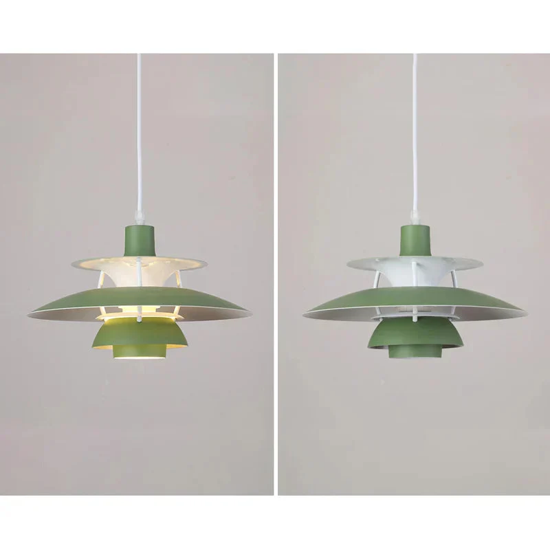 Moderne LED-Hängelampe in Farbenfrohem Metalldesign für Esstisch und Wohnbereiche – Energiesparend, E27 Fassung