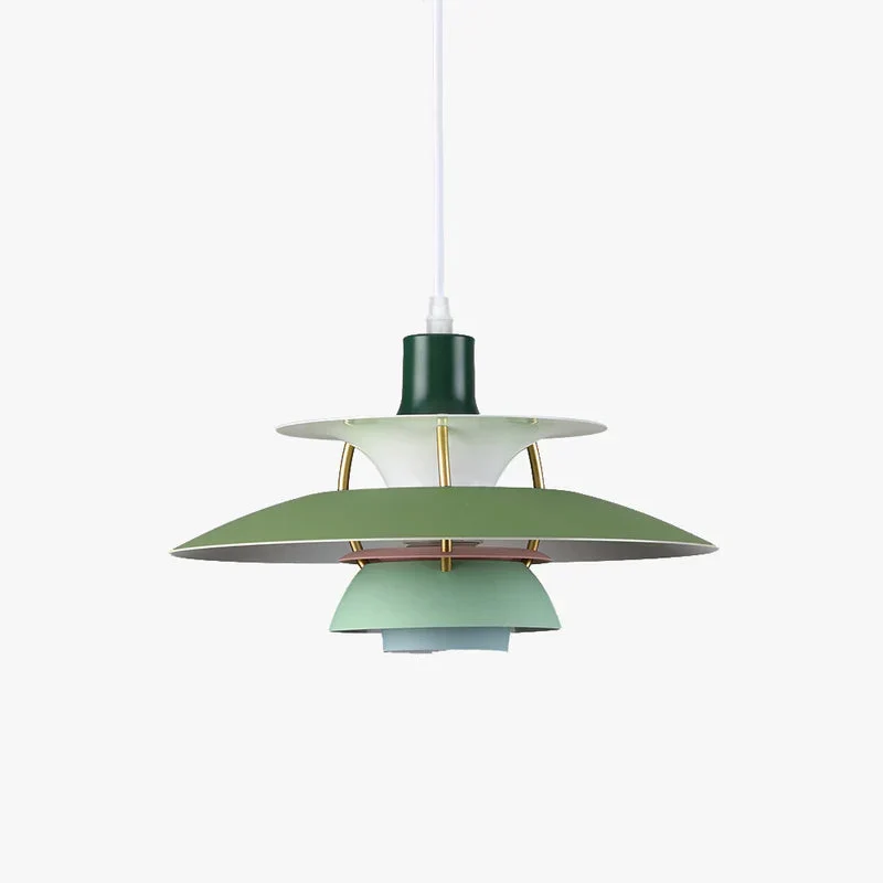 Moderne LED-Hängelampe in Farbenfrohem Metalldesign für Esstisch und Wohnbereiche – Energiesparend, E27 Fassung