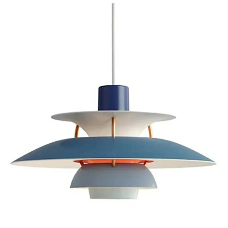 Moderne LED-Hängelampe in Farbenfrohem Metalldesign für Esstisch und Wohnbereiche – Energiesparend, E27 Fassung