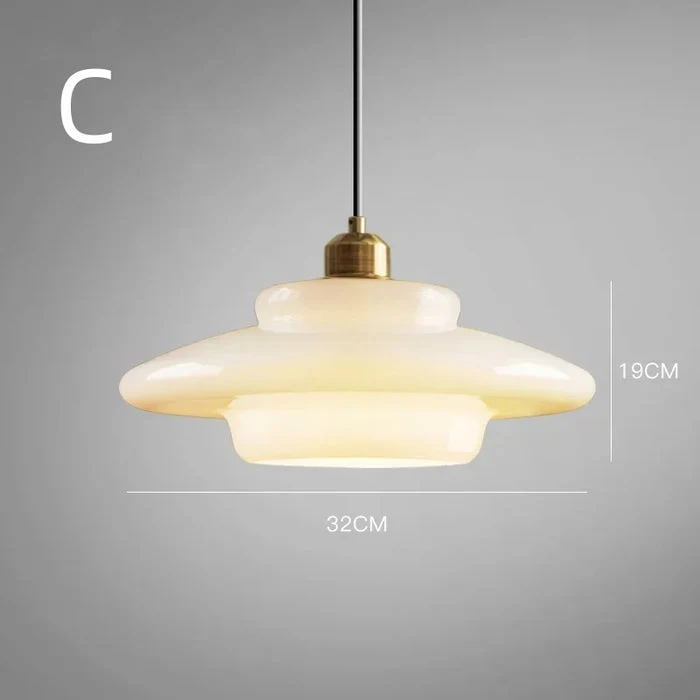 Elegante Pendelleuchte aus Milchglas mit verstellbarer Aufhängung – Hängeleuchte für den Esstisch in verschiedenen Größen
