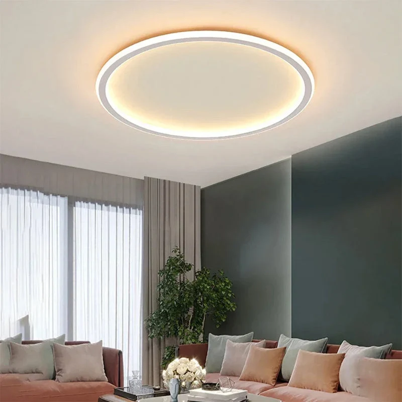 Moderne Runde LED-Deckenleuchte im Skandinavischen Stil für Wohnzimmer – Gleichmäßige Beleuchtung, 20-60 cm Durchmesser