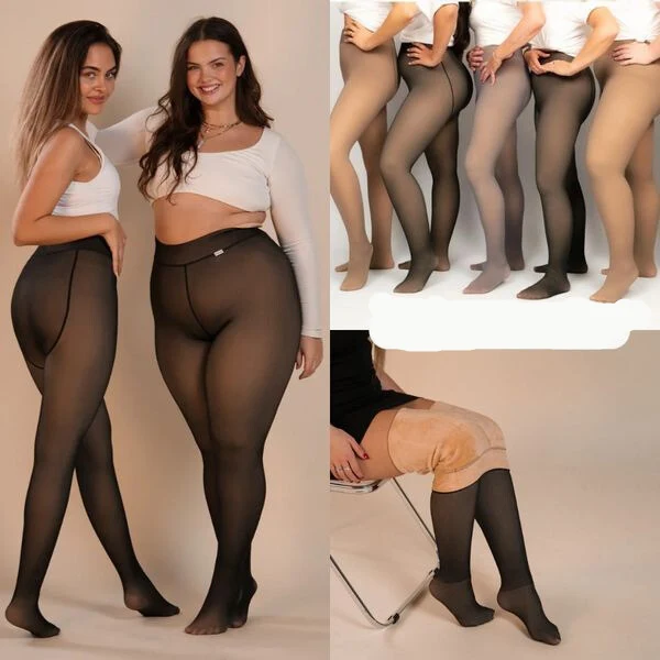 High-Waist-Fleece-Tights für Damen – Perfekt für Kalte Tage