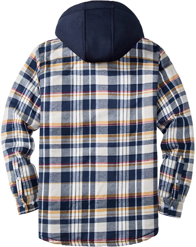 Karierte Winterjacke für Herren mit Stehkragen und windabweisenden Bündchen – perfekt und stylisch für Herbst und Winter