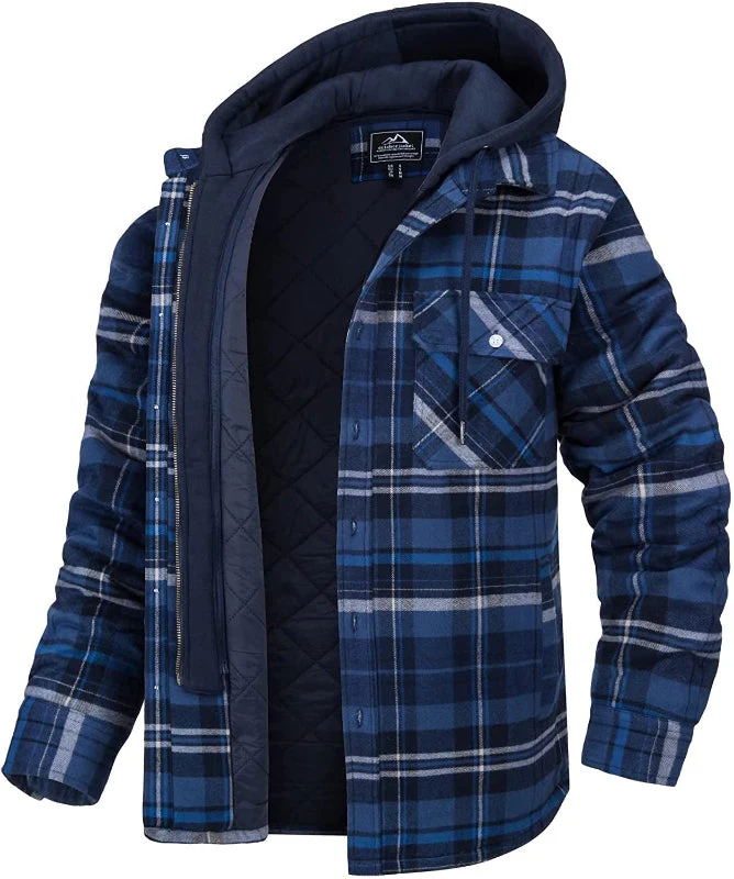 Karierte Winterjacke für Herren mit Stehkragen und windabweisenden Bündchen – perfekt und stylisch für Herbst und Winter