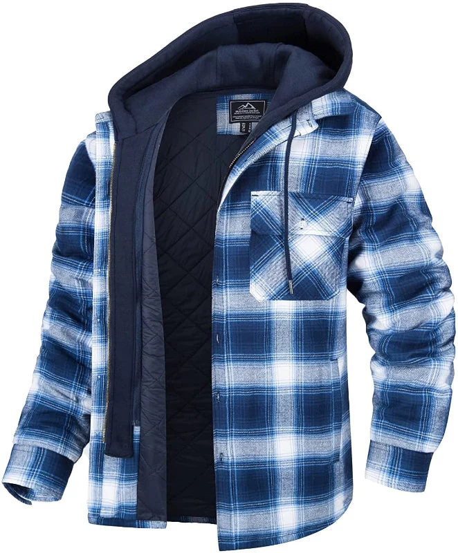 Karierte Winterjacke für Herren mit Stehkragen und windabweisenden Bündchen – perfekt und stylisch für Herbst und Winter